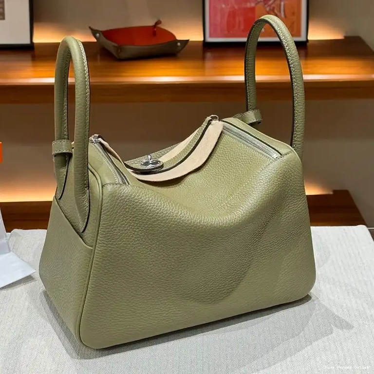 Affordable Bag Palladium In Hermes Hardware Olive Leather Lindy Clemence 0508